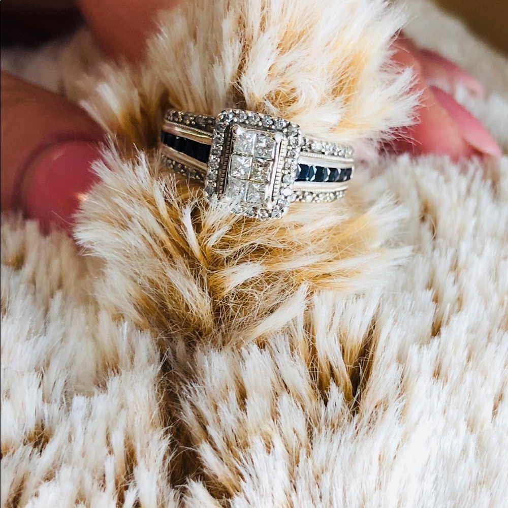 1/2 CTW Diamond Sterling Silver Engagement Ring